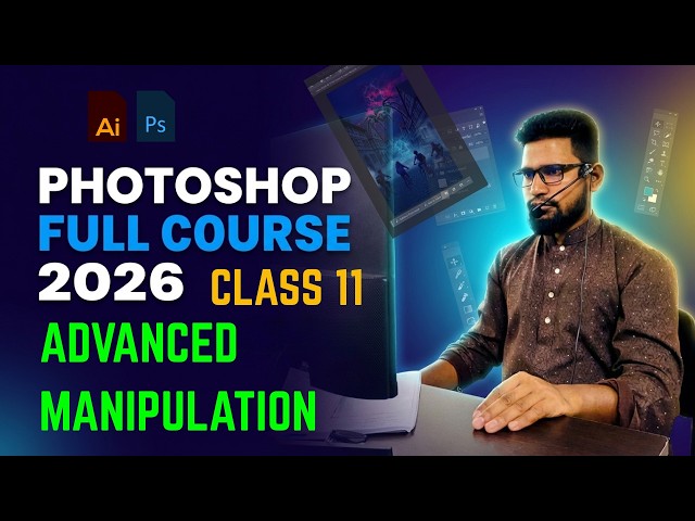 Photoshop Full Course Bangla 2026 | Class 11 | Advanced Photo Manipulation Part 2