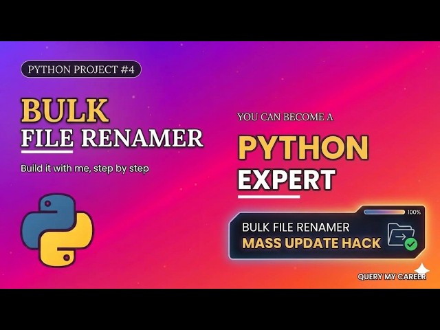 #4 Python Project | Bulk File Renamer Automation | Learn Python Easily | In Tamil