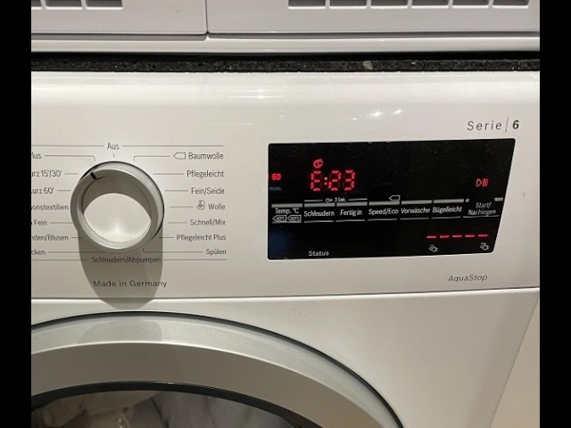 Error E23 Bosch Washing Machine - Causes and Fixes