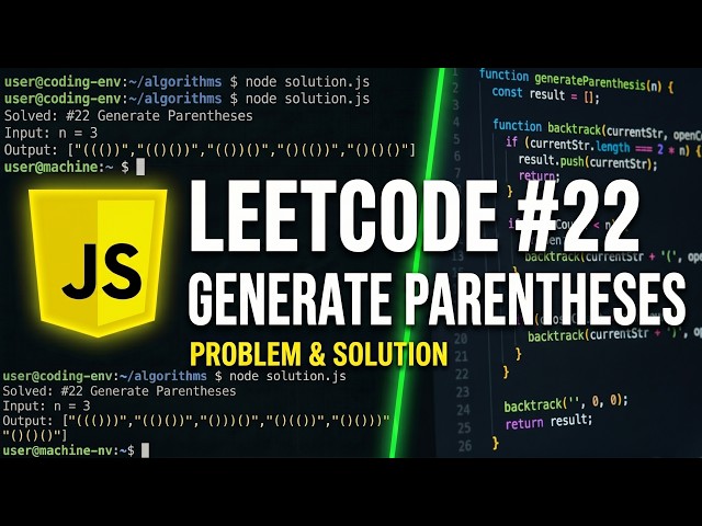 Generate Parentheses - LeetCode 22 - JavaScript Solution
