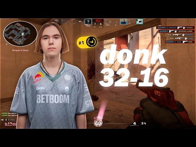 donk (32-16) MADE FACEIT LOOK EASY - 4700 ELO | CS2 DEMO POV + VOICECOMMS