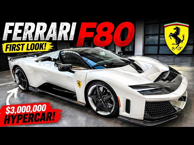  FIRST LOOK: $3M Ferrari F80 Hypercar in Pearl White 🤯