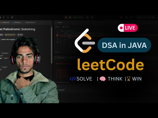 🔴 Live | LeetCode DSA Practice | Recursion, Backtracking, Merge Sort & Quick Sort