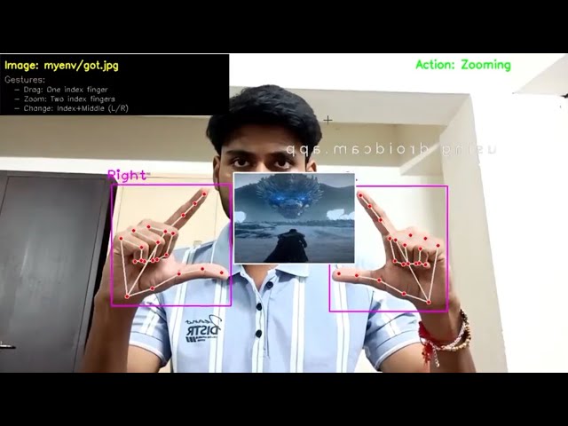 Python + opencv + mediapipe project 