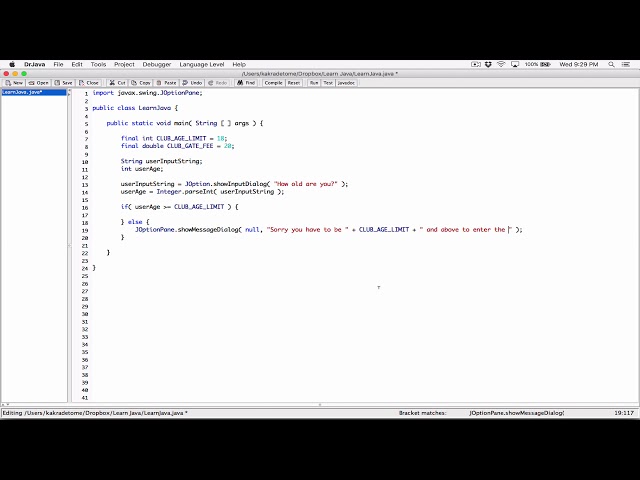 80. Nested if statements, example program - Learn Java