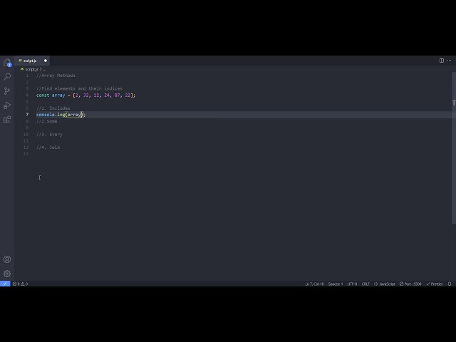 Javascript Array Methods!!