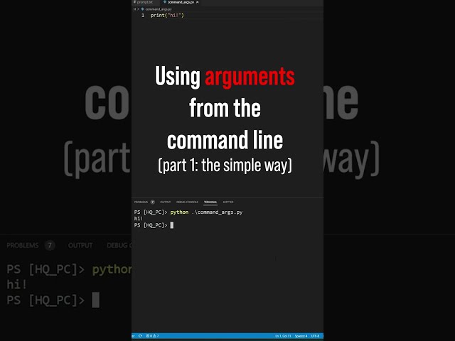 Python Command Line Arguments #shorts #python #programming #coding