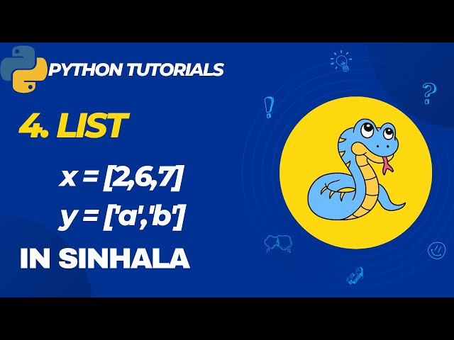 4. List in python in sinhala| python list in sinhala| python for machine learning|list append