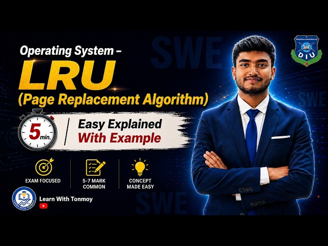 LRU Page Replacement Algorithm | Operating System | Easy Explained with Example