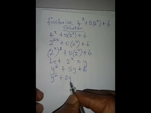 Factorisation of exponential expression.