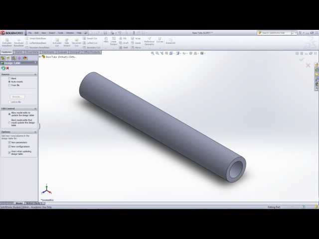 Linking Data from Microsoft Excel to a SolidWorks Model