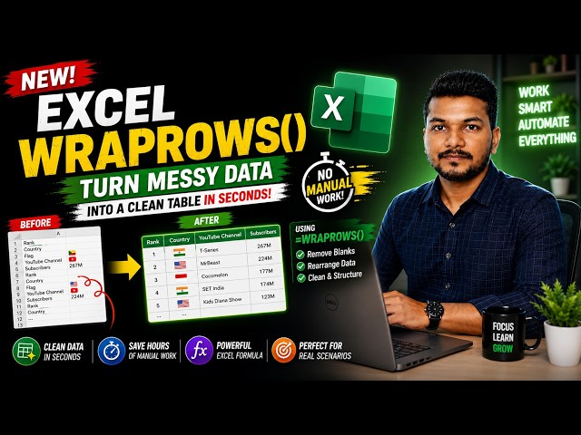 How to Convert Unstructured Web Data into a Table in Excel | Real-World Data Cleaning 🔥