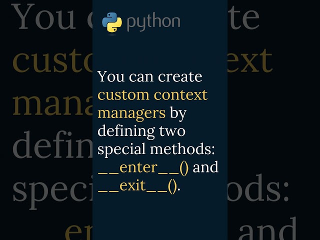 Python Context Managers: The Key to Efficient Resource Management!