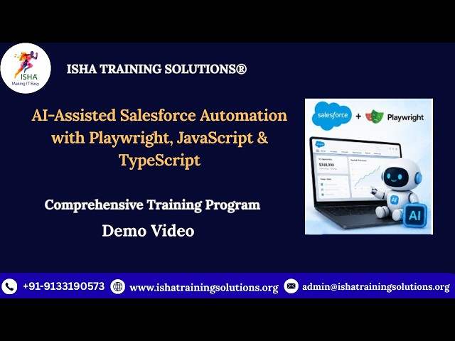 Playwright Automation with Salesforce Demo video on  25th Aug 2026.