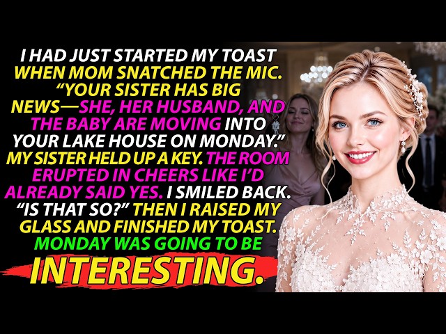 My Parents Interrupted My Wedding Toast for My Sister’s “Big News”—She Thought My House Was Hers