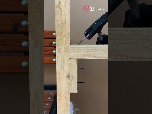 Wood support hack for precise joining! #diy #wood #joint #trick