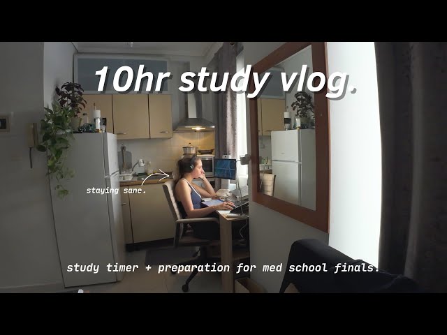 Study vlog | 10hr study day, med finals prep, staying sane & productive 📖☕💻