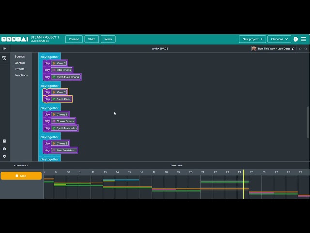 Student Music Mix 1 | Code.org Music Lab
