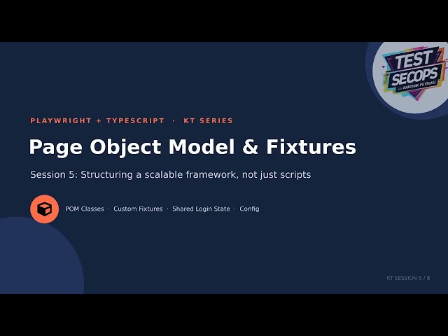 Playwright with TypeScript Tutorial — Session 5: Page Object Model & Fixtures