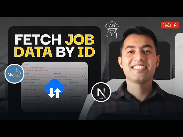 Next.js Get Job By ID (MySQL + TypeScript) | Edit Page Data Fetching in Job Portal App