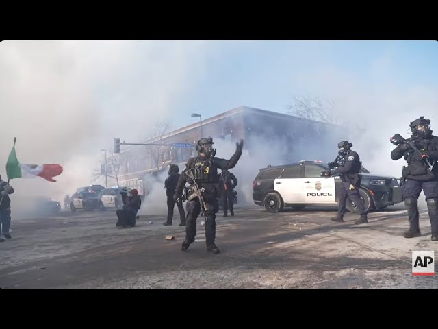 LIVE: Scene in Minneapolis after federal immigration officers shot and killed a man