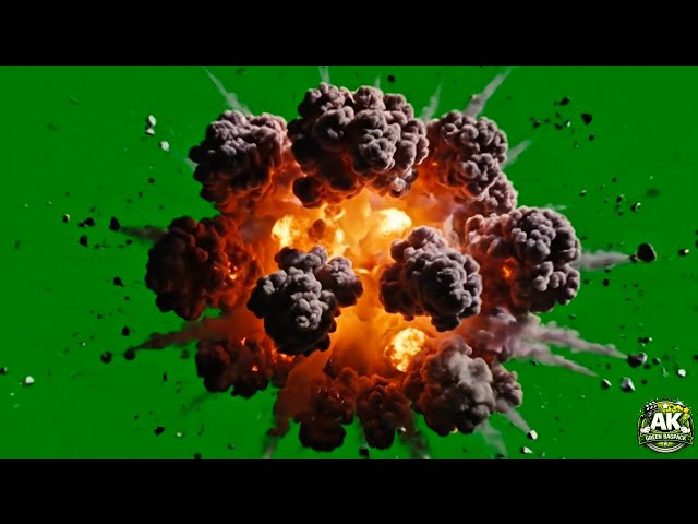 Massive Fire Explosion Green Screen | Realistic Blast Smoke VFX Background #blastexplosionvfx