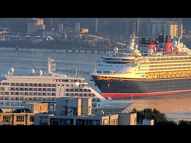 🔴 LIVE 2 Cruise Ships in Vancouver! Silver Whisper & Disney Magic | Alaska Season | August 20 Canada