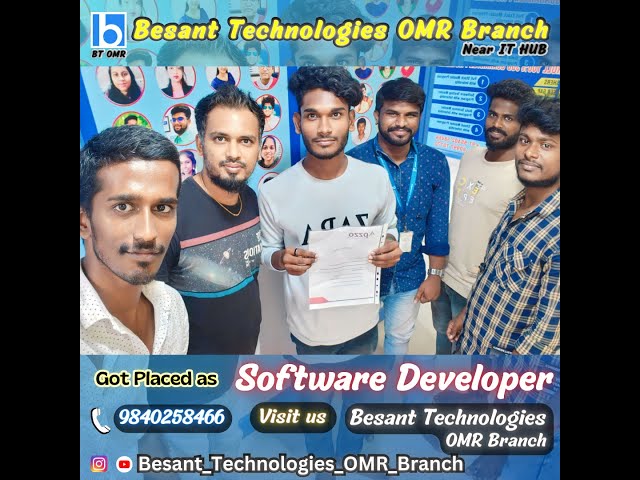 𝑭𝒓𝒆𝒔𝒉𝒆𝒓 𝑺𝒕𝒖𝒅𝒆𝒏𝒕 𝒈𝒐𝒕 𝒑𝒍𝒂𝒄𝒆𝒅 𝒂𝒔 𝑺𝒐𝒇𝒕𝒘𝒂𝒓𝒆 𝑫𝒆𝒗𝒆𝒍𝒐𝒑𝒆𝒓🔥𝐁𝐞𝐬𝐚𝐧𝐭 𝐓𝐞𝐜𝐡𝐧𝐨𝐥𝐨𝐠𝐢𝐞𝐬 🔥𝐎𝐌𝐑 𝐁𝐫𝐚𝐧𝐜𝐡 #besantomr