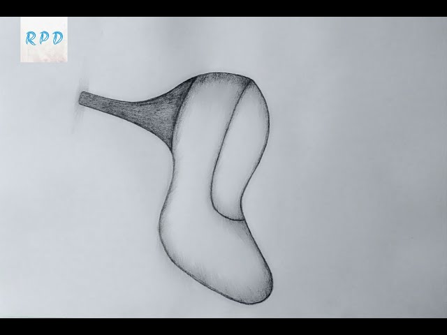 Drawing girls high heels shoes simple pencildrawing easy beginner RPD ❤