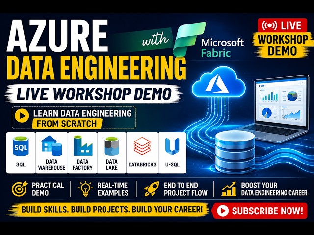 Azure Data Engineering with Microsoft Fabric | Live Workshop Demo | Learn Data Engineering Scratch
