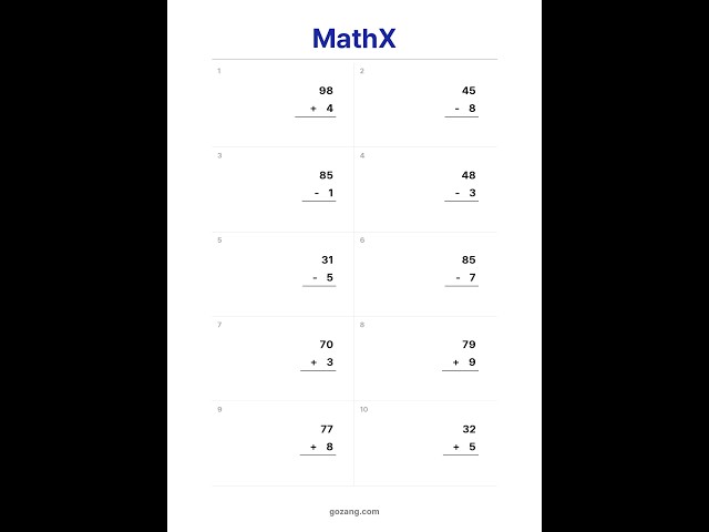 Free Beginner Math Worksheet #24 | Addition & Subtraction Practice