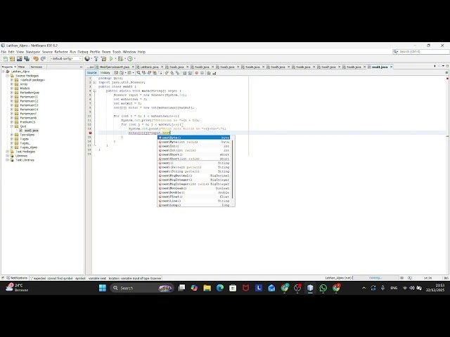 Membuat 2 soal studi kasus mengenai penerapan Array 2D