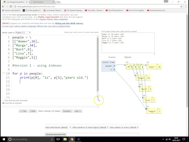 Python - Looping through two Dimensional Lists