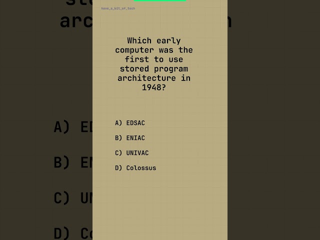 Guess the First Stored-Program Computer 🤔 #shorts #computerscience