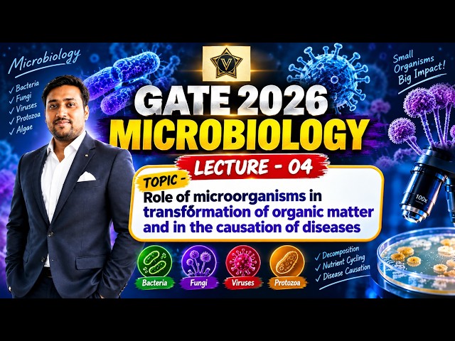 Role of Microorganisms in Transformation of Organic Matter & Disease | GATE Microbiology | vikrant