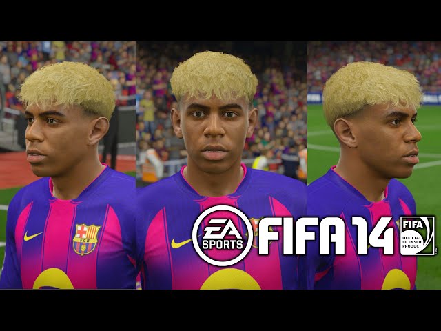 Faces and Hair - Lamine Yamal HD FOR FIFA 14
