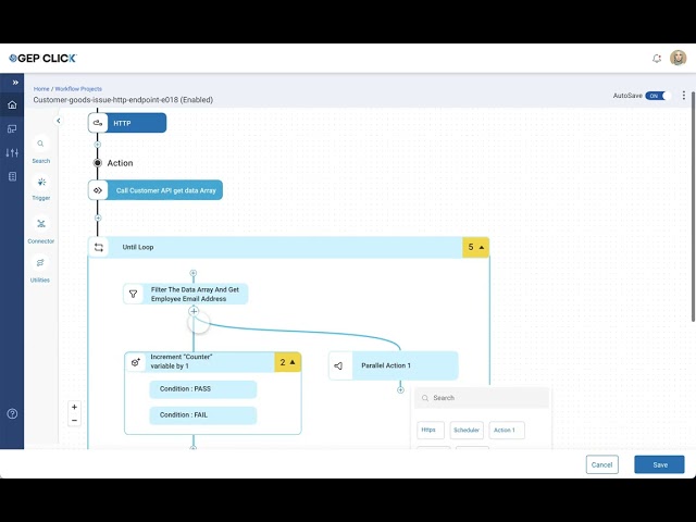 AT_CLICK Branching flow