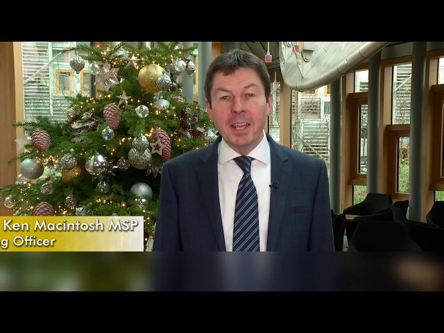A Christmas message from the Presiding Officer