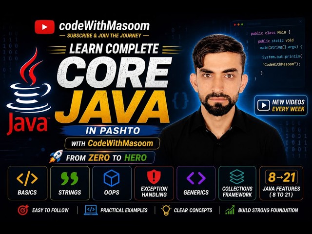 04. Core Java Tutorial for Beginners in Pashto | Creating Your First Java Program
