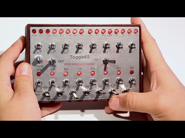 6502 Toggle Switch Computer made using Makera Z1