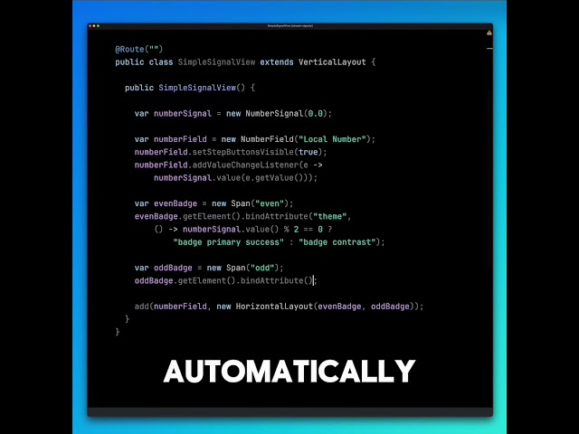 Java meets Full-Stack Signals in Vaadin