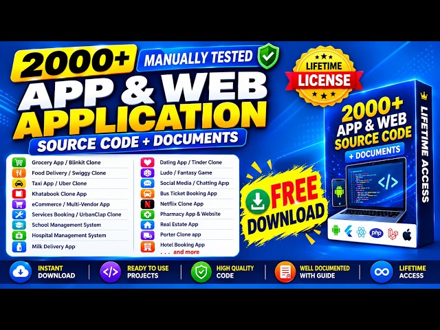 2000+ App Source Code Download | Source Code Bundle Download | PHP Script Download