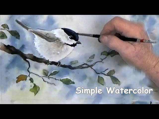 Watercolor Chickadee Painting for Beginners - Easy Bird Painting Tutorial
