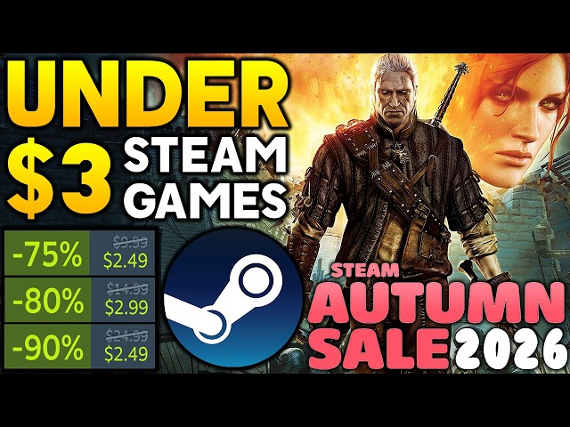 STEAM AUTUMN SALE 2026 - 15 FANTASTIC PC GAME DEALS UNDER $3!