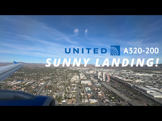 United Airlines A320-200 | Sunny Spring Day Landing at Reno-Tahoe! [4K]
