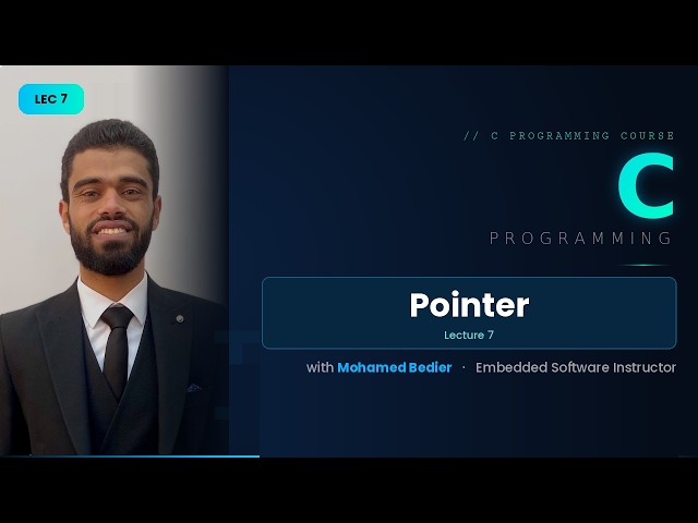 Learn C in Arabic #014  - pointer in c