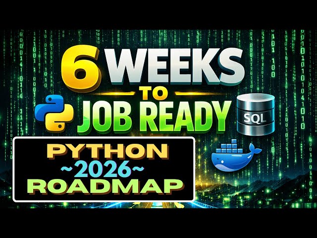 Python 🐍 Job Ready Blueprint 2026 | 6-Weeks Python Job Roadmap: From Beginner to Hired 🚀