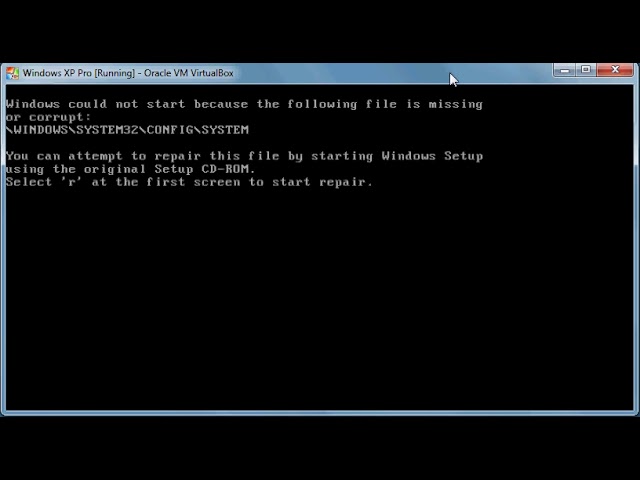 Windows\System32\Config\System missing or corrupt fix