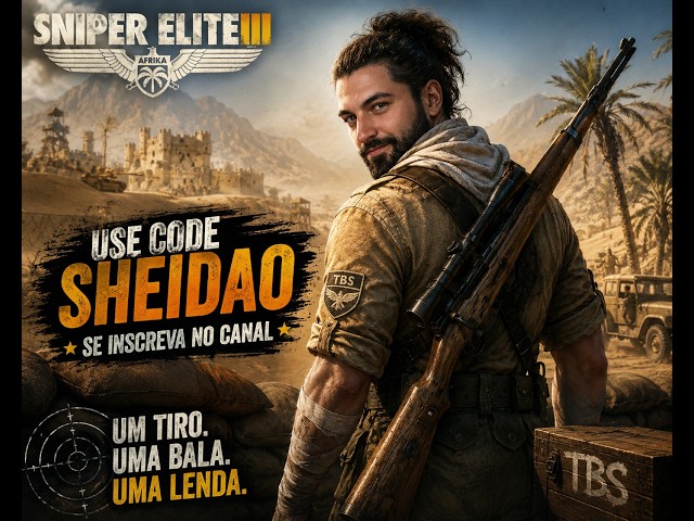 Sniper elite 3 com apoiadores e amigos. (CODE "SHEIDAO") #AD😈| PT - BR !pix !youtube