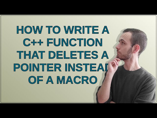 How to write a C++ function that deletes a pointer instead of a macro